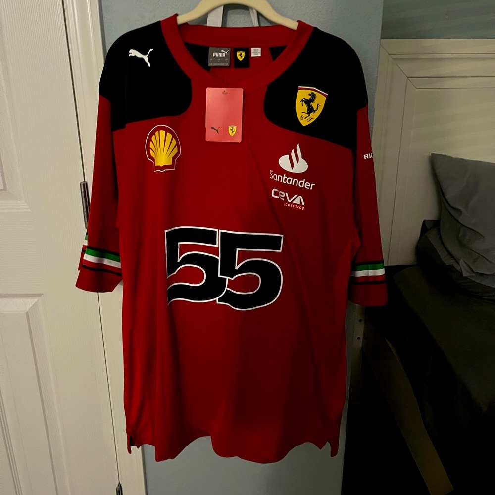 Scuderia Ferrari Football Jersey Carlos Sainz